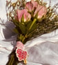 Spring Flowers Hyacinth wooden ornament and Matching Greeting Card Gift Set  - Image 4