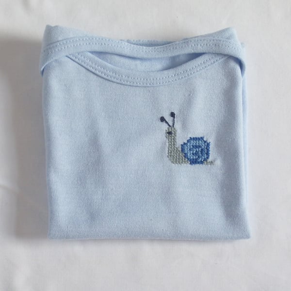 Blue Snail T-shirt Age 0-3 months
