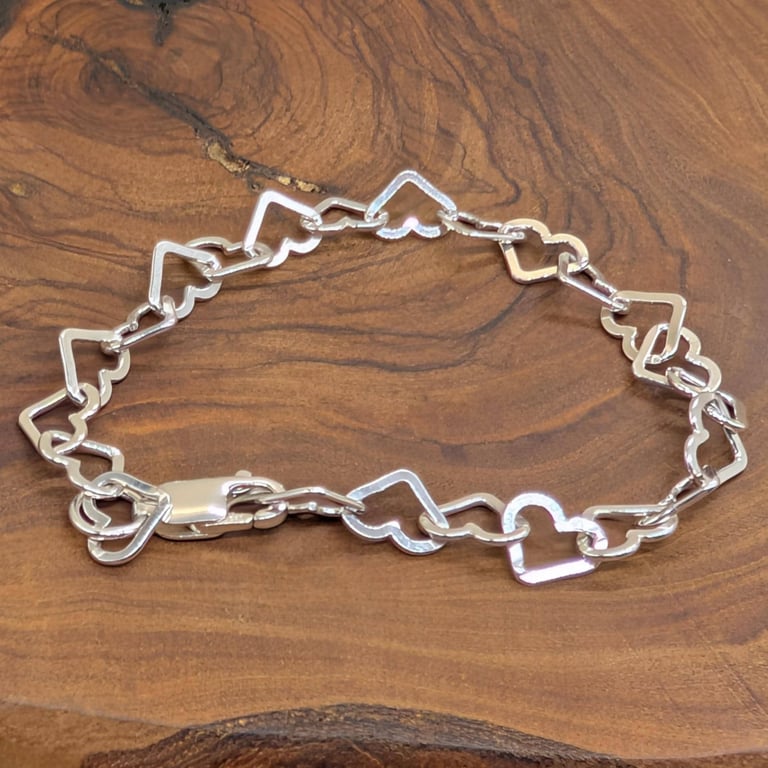 Sterling Silver Heart Bracelet