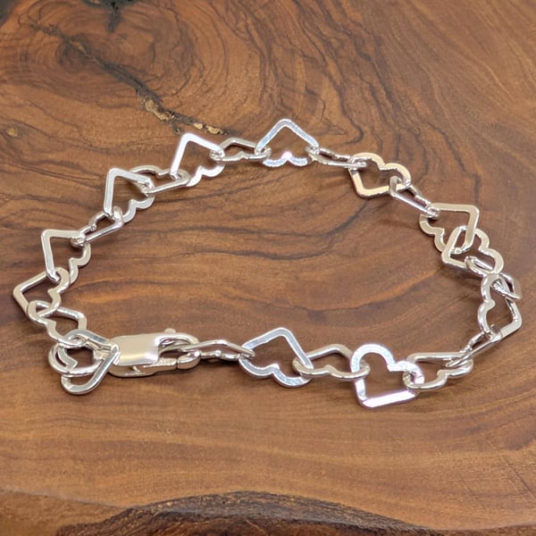 Sterling Silver Heart Bracelet
