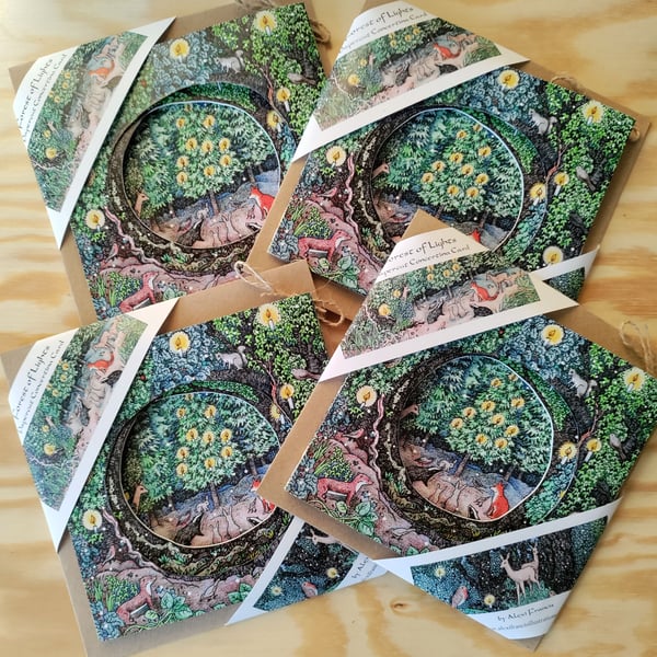 Forest of Lights - 'Seconds' - 4 Pack Double-sided Concertina Cards