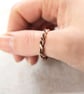 Copper Twist Ring Hammered Chunky Rope Ring - Unisex - Image 6