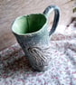 ceramic coffee mug no 22 ghost green blue - Image 2