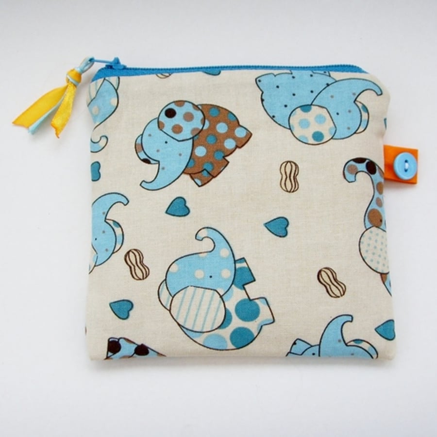 Little Elephants Credit Card / Coin Purse