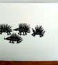 Hedgepigs  -  Hedgehog lino cut print - Image 4