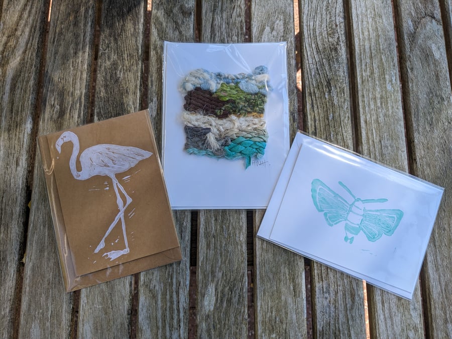 Beautiful Bundle Three Greetings Cards Original Artwork