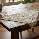 white crochet bandana with sequins