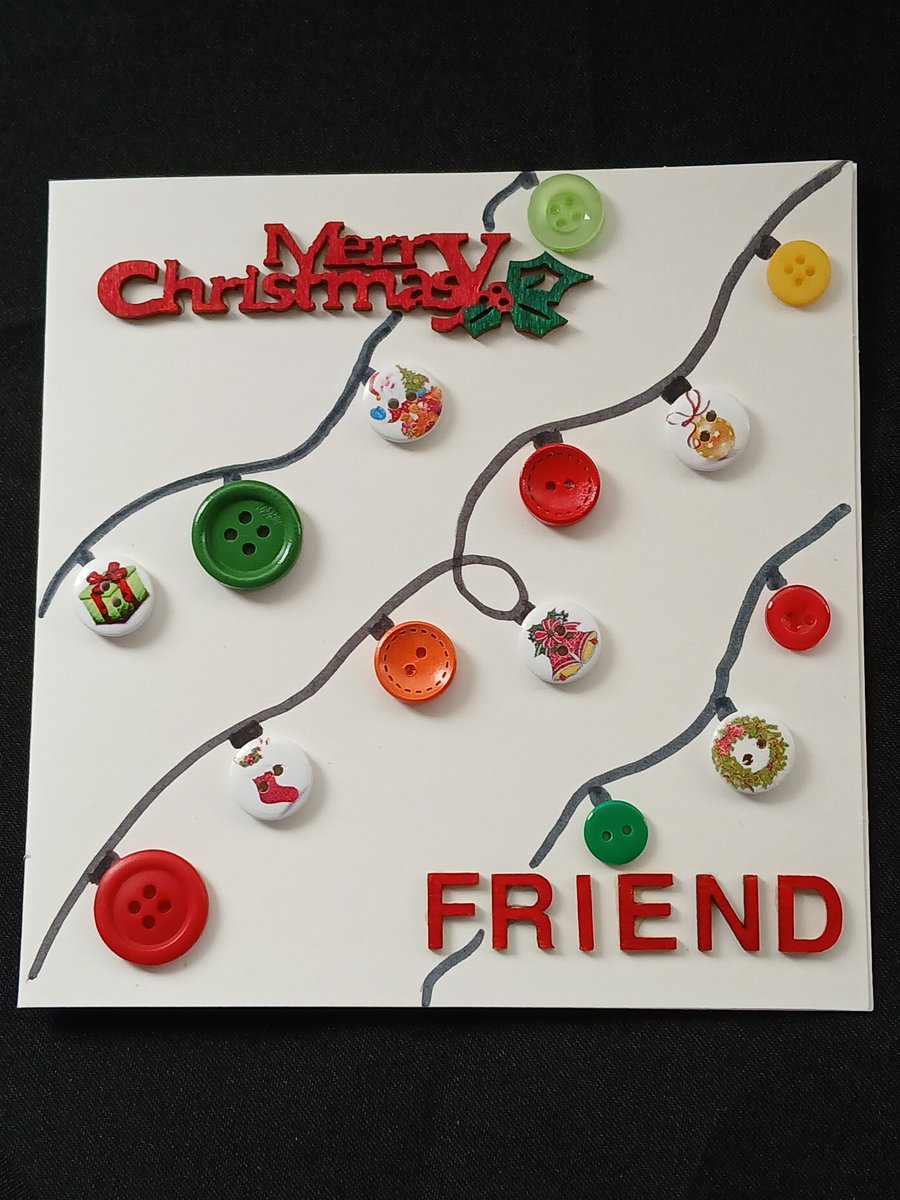 Handmade, friend christmas card 