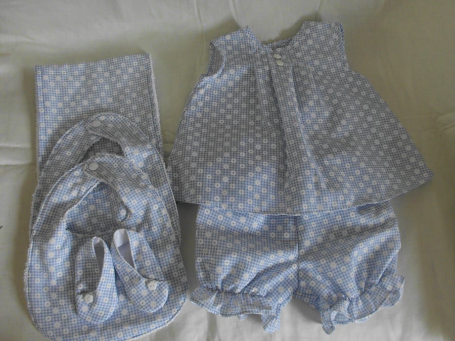 Handmade baby girl dress set ideal for a  baby shower gift