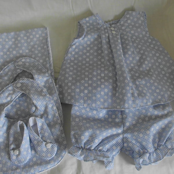 Handmade baby girl dress set ideal for a  baby shower gift