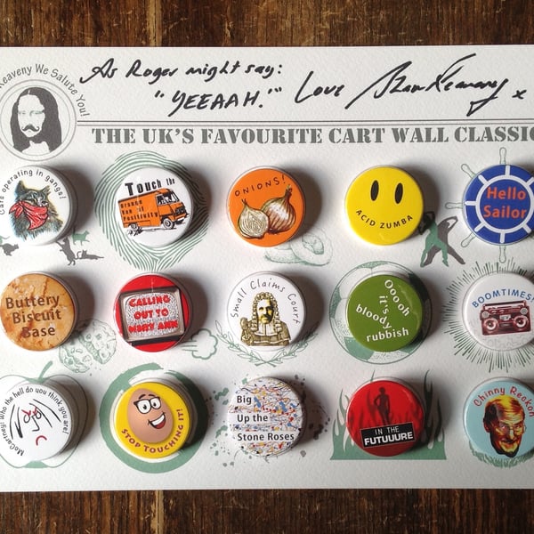 Limited Edition Signed Shaun Keaveny Cart Wall Badge Art Piece. A4. 