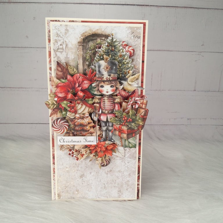 Handmade Christmas Card.  Nutcracker Traditional Christmas Card. (23)