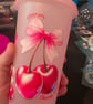 Light pink colour changing cold cup with funny cherry design - Image 3