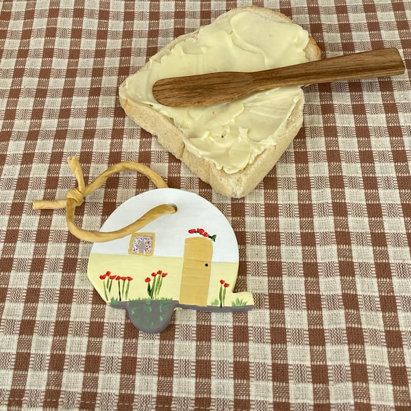 Picnic, Bread and Butter - hand painted hanging decoration (individual)