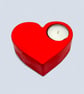 Red Heart-Shaped Tealight Holder - Studio Sale - Image 10