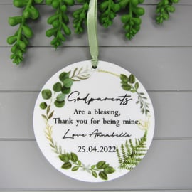 Personalised Godparents Thank You Gift Keepsake, Godfather, Godmother Gift