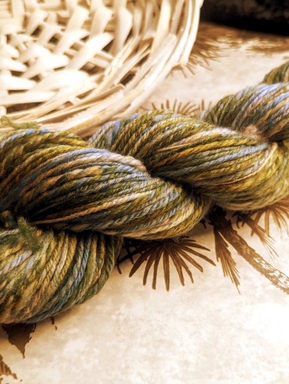 Oil on Canvas hand spun yarn – luxury wool - 105 yards