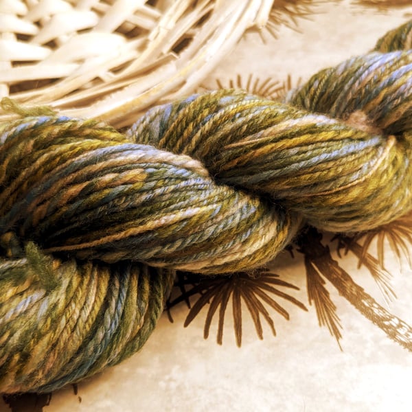 Oil on Canvas hand spun yarn – luxury wool - 105 yards