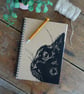 Black Cat Notebook A5 - Kraft cover, Mothers Day, cat lover, cute cat - Image 1