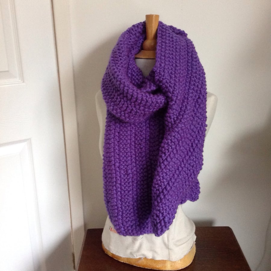 Long purple scarf