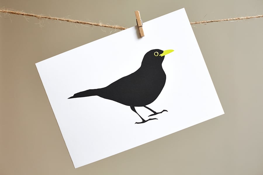 'Blackbird' greetings card