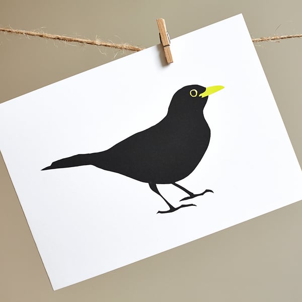 'Blackbird' greetings card