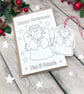 Coloured By Christmas Card & Gift Tag - Girl Angel - Personalised  - Image 2