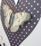 Blank Butterfly Card - Heart Aperture - Dark Blue Polka Dot - Image 3