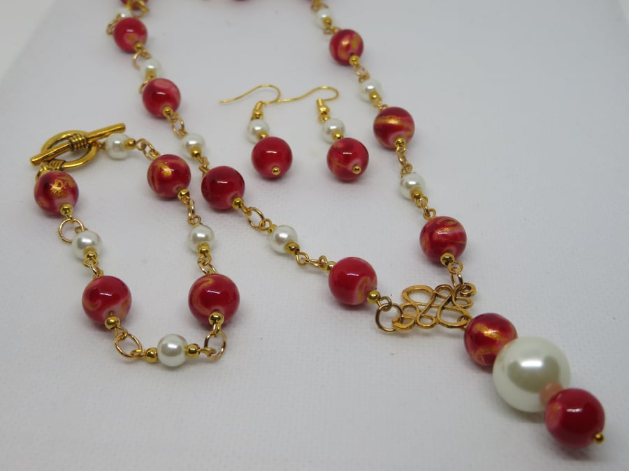 Gold Swirl Jewellery Set