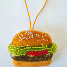 Burger bead embroidery decoration 