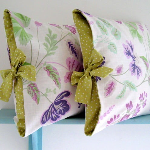 PDF Sewing Pattern Contrast Tied Cushion Cover