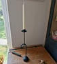 Single Metal Candle Holder Satin Black