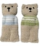 Handmade knitted pair of pocket dolls - bears - Image 3