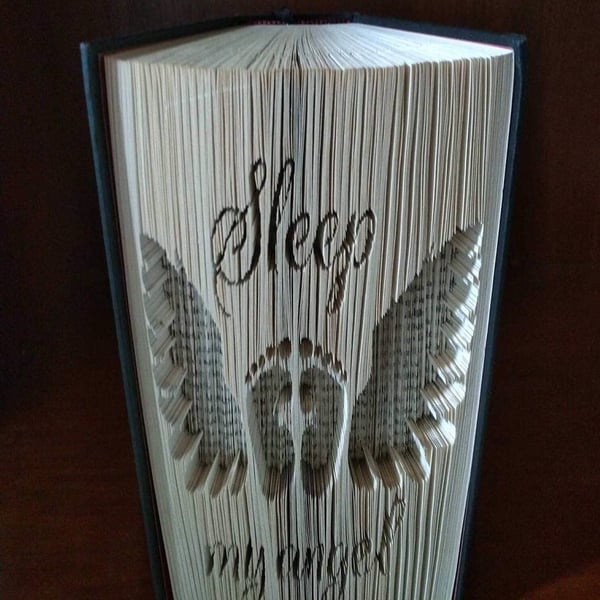 Baby Angel Wings Memorial Cut & Fold Book Folding Pattern - EMAILED PDF PATTERN