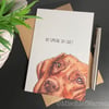 Hungarian Vizsla Dog Art Card. Blank or personalised for any occasion. 