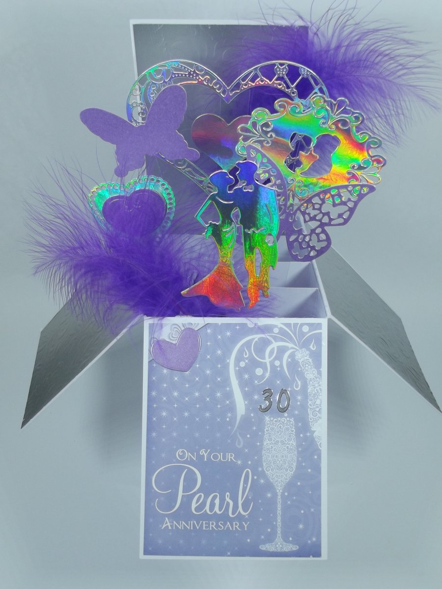 30th  Pearl Wedding Anniversary Card