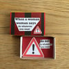 Marital Advice for Husbands Matchbox Message