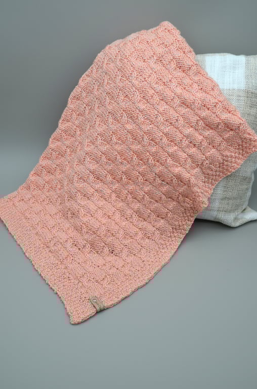 Broken Cable Baby Blanket