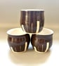 Handmade Ceramic Espresso Cup: Dark Chocolate Art Deco Design, Espresso or Shot. - Image 2