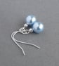 Chunky Light Blue Pearl Jewellery Set - Baby Blue necklace, Bracelet & Earrings - Image 4