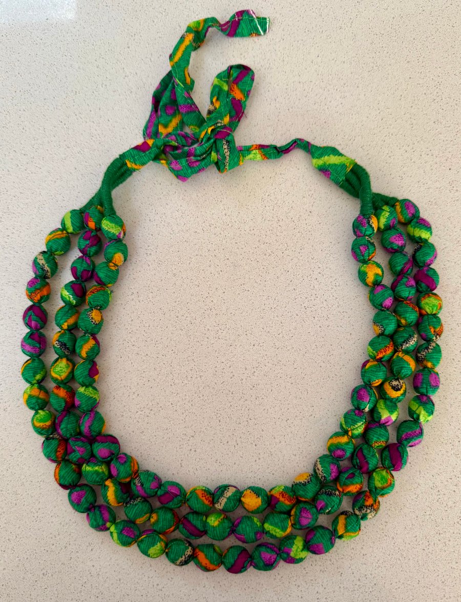 Cotton Bead Handmade Necklace