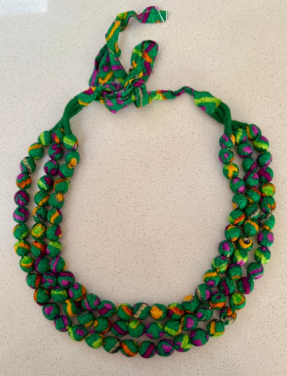 Cotton Bead Handmade Necklace