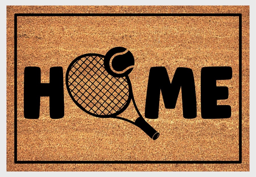 Tennis Doormat No.1 - Tennis Welcome Mat - 3 Sizes