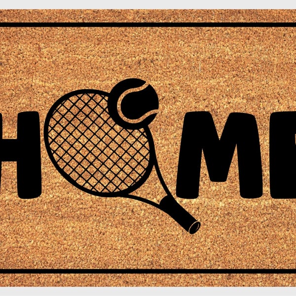 Tennis Doormat No.1 - Tennis Welcome Mat - 3 Sizes
