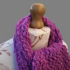 Orchid Bean Stitch Crochet Scarf