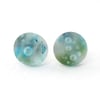 Matt Bubble Fused Glass Stud Earrings