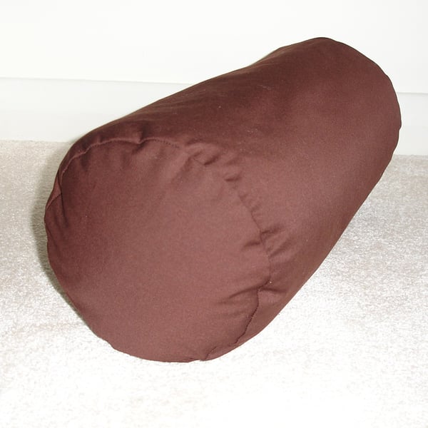 Bolster Pillow Cover 18" x 8"  Brown Round Cylinder Plain Block Cushion Case