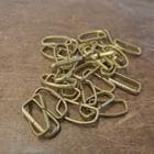 20mm Nickel Brass Tone Plate Loop Strap Keeper X25