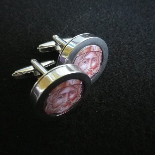 Viscount Billy cufflinks, free shipping, gift wrapped, great image, Ref 1234