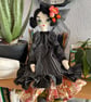 Handmade Art Doll Fenella the Witch for Halloween decor - Image 4